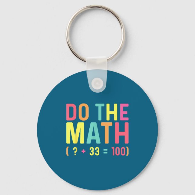 Mathe-Tüte 67 100. Tag Schule Schlüsselanhänger (Vorderseite)