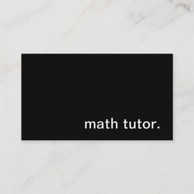 Mathe-Tutor-Visitenkarte Visitenkarte (Vorderseite)