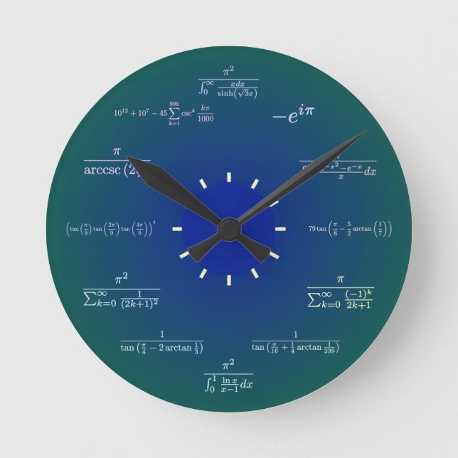 Mathe-Uhr Runde Wanduhr (Vorderseite)