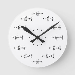 Mathe-Uhr Runde Wanduhr