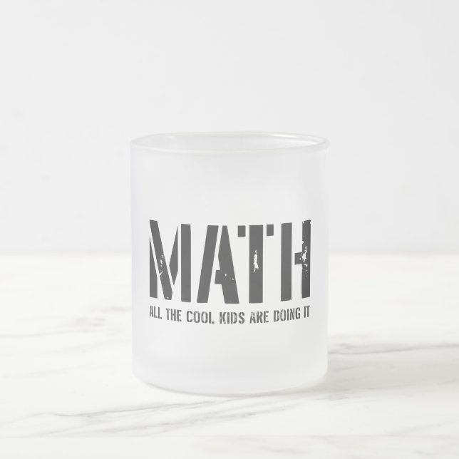 Mathe und coole Kinder Mattglastasse (Mittel)