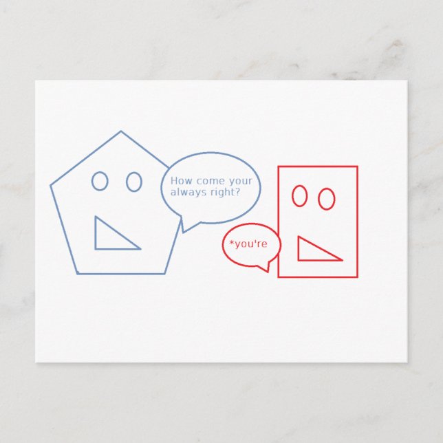 Mathe und English Pub Postkarte (Vorderseite)