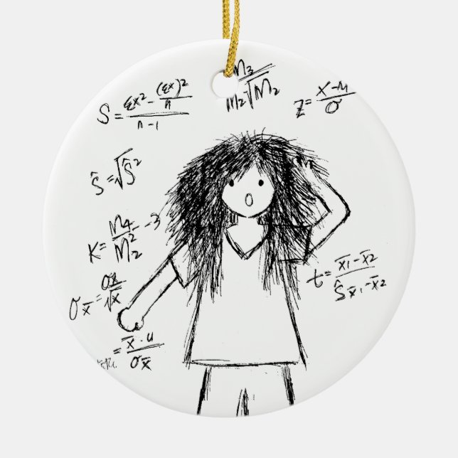 Mathe-Verrücktheit Keramik Ornament (Vorne)