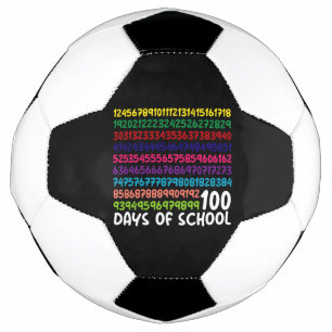 Mathe Zahlen 100. Schultag Lehrer Kinder Fußball