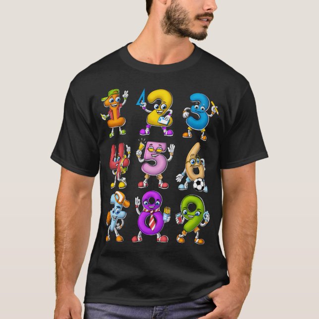 Mathe Zahlen T-Shirt (Vorderseite)