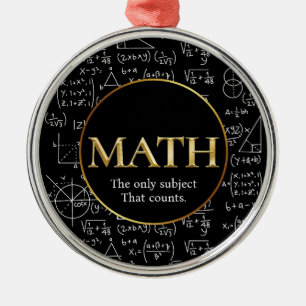 Mathelehrer Awesome Gold Lehrer Anerkennungstag Ornament Aus Metall