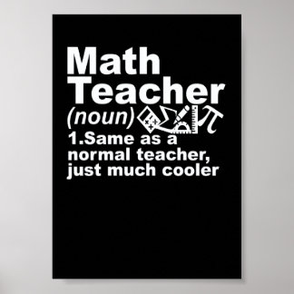 Mathelehrer Definition Mathematik Humor Mathematik Poster