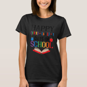 Mathelehrer Glücklicher 100. Schultag Gleichungen T-Shirt