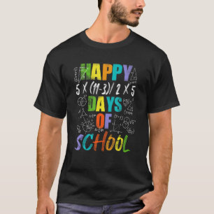 Mathelehrer Glücklicher 100. Schultag Gleichungen T-Shirt