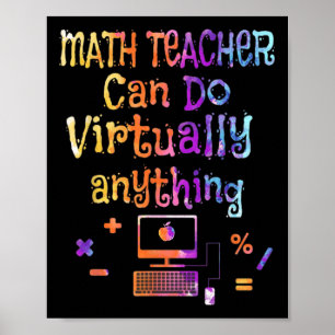 Mathelehrer können virtuell alles zurück zur Schul Poster