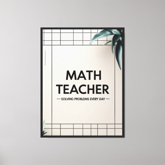 Mathelehrer Leinwanddruck (Vorderseite)