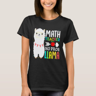 Mathelehrer Llama Zurück zur ersten Schultag 1. Ne T-Shirt