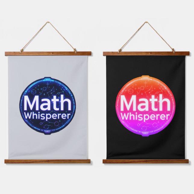 Mathelehrer Math Whisperer Wandteppich Mit Holzrahmen (Doppelt)