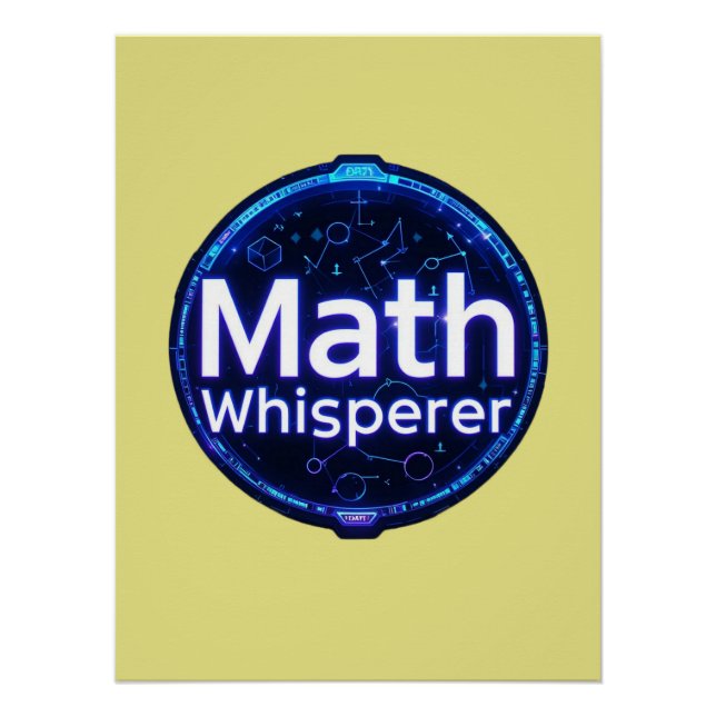 Mathelehrer Mathe-Flüsterer Poster (Vorderseite)