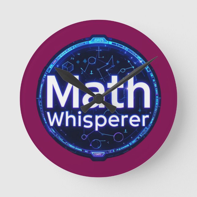 Mathelehrer Mathe-Flüsterer Runde Wanduhr (Vorderseite)