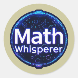 Mathelehrer Mathe-Flüsterer Runder Aufkleber