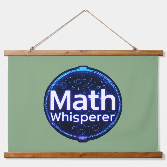 Mathelehrer Mathe-Flüsterer Wandteppich Mit Holzrahmen (Vorne)