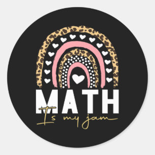 Mathelehrer - Mathe ist mein Jam zurück in die Sch Runder Aufkleber