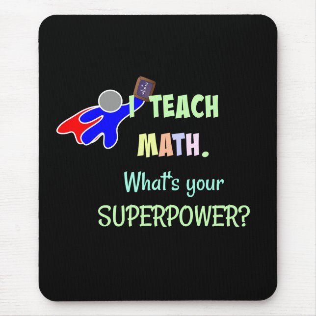 Mathelehrer, Superheld Mousepad (Vorne)
