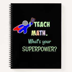 Mathelehrer, Superheld Notizbuch