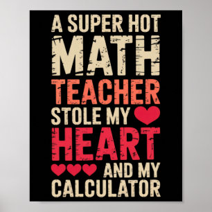 Mathelehrer Valentinstag Algebra Infinitesimalrech Poster