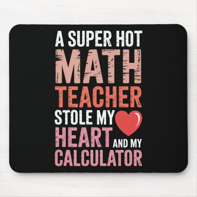 Mathelehrer Valentinstag Herzgleichung Algebra Mousepad (Vorne)