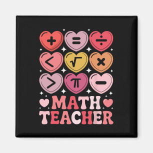 Mathelehrer Valentinstag Math Operation Symbol Magnet