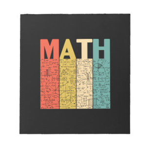 Mathelehrer Vintage-Mathematik-Definition Notizblock