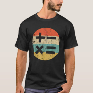 Mathelehrer Vintage Retro Mathe-Symbole T-Shirt