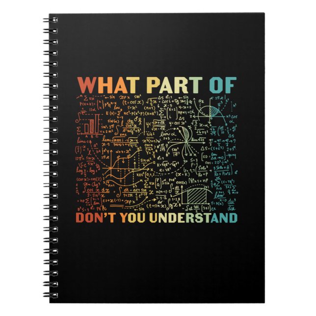 Mathelehrer, welcher Teil der Mathematik Notizblock (Vorderseite)