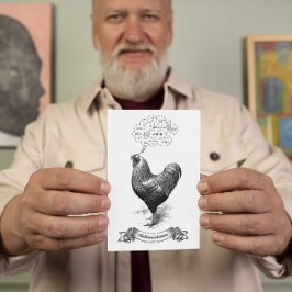 Mathemachicken Funny Math Chicken Pun Joke Postkarte