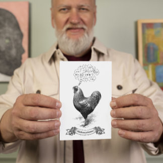 Mathemachicken Funny Math Chicken Pun Joke Postkarte