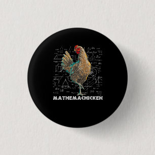 Mathemachicken I Liebe Chicken Funny Math Lover Ma Button