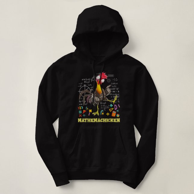 Mathemachicken Lehrerin Math Lovers Funny Huhn Hoodie (Design vorne)