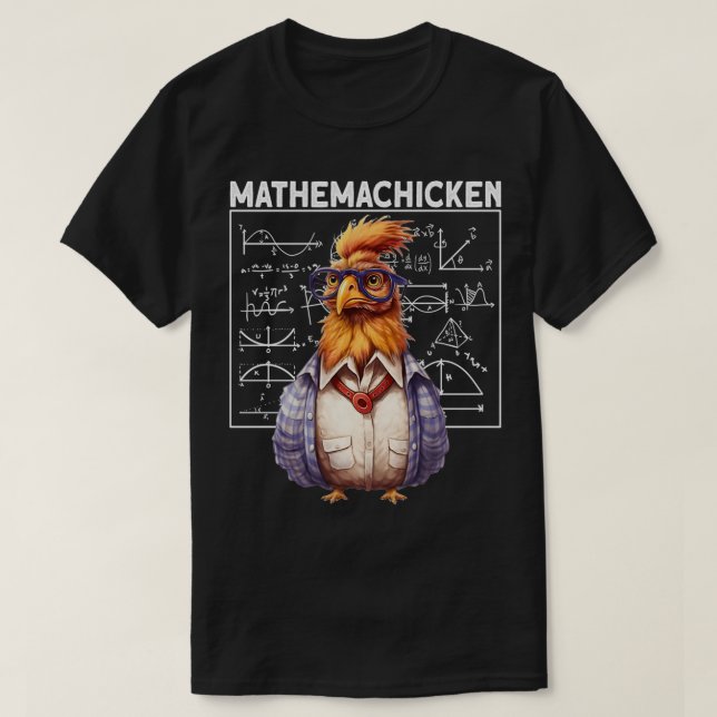 Mathemachicken Math Huhn T-Shirt (Design vorne)
