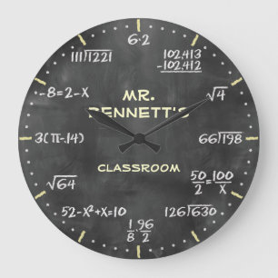 Mathematical Equations Personalizable Clock Große Wanduhr