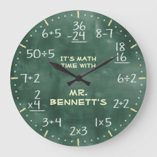 Mathematical Equations Personalizable Clock Große Wanduhr