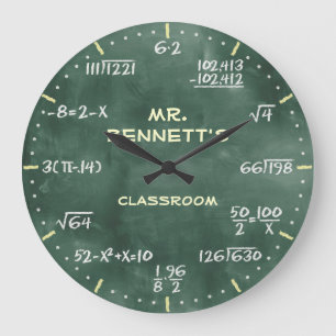 Mathematical Equations Personalizable Clock Große Wanduhr