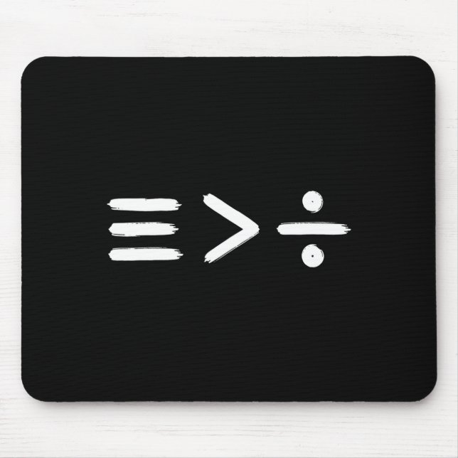 Mathematics Equality > Division Math Symbol Sta Mousepad (Vorne)