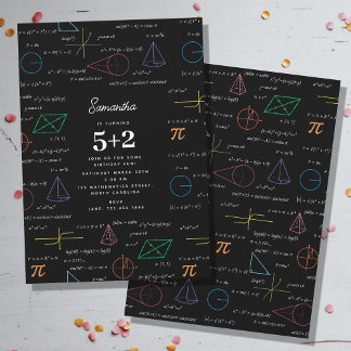Mathematics Equations Math Formulas Birthday Einladung