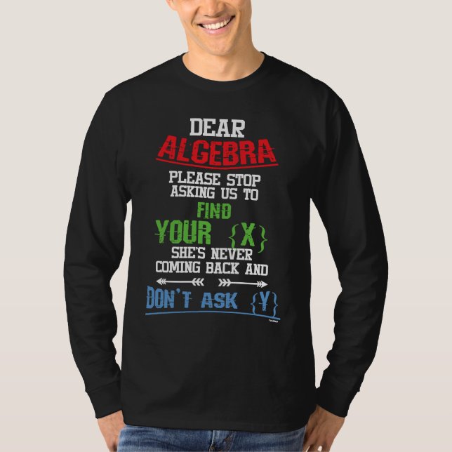 Mathematics Maths Algebra Solving Formula Collecti T-Shirt (Vorderseite)