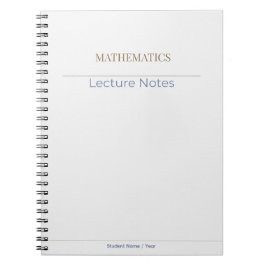 Mathematics Notebook – Minimal Academic Edition Notizblock