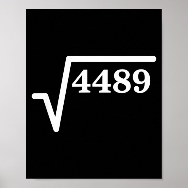 Mathematik 4489, Perfekter Quadratischer Mathemati Poster (Vorne)