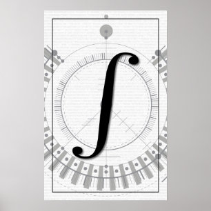 Mathematik Art - integral Poster