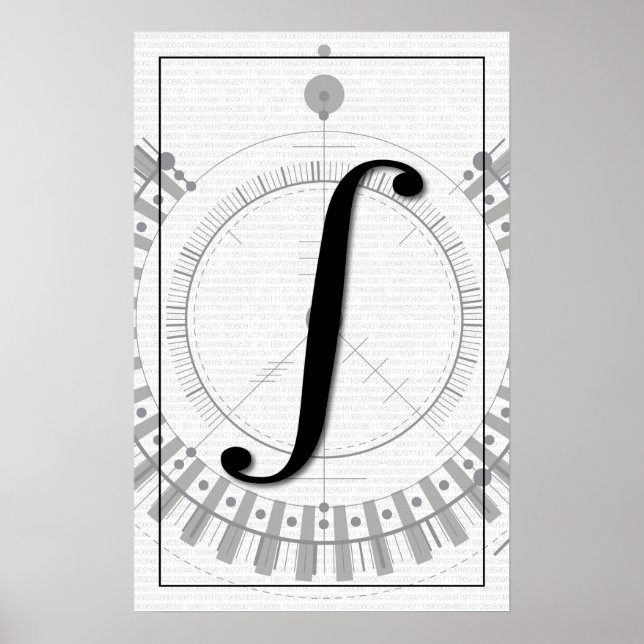 Mathematik Art - integral Poster (Vorne)