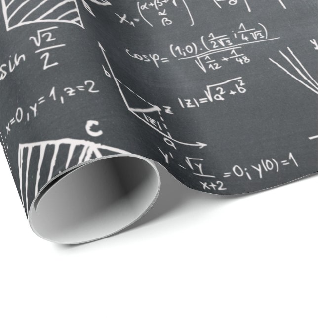 Mathematik auf Blackboard Geegy Geschenk für Lehre Geschenkpapier (Rolleneckpunkt)