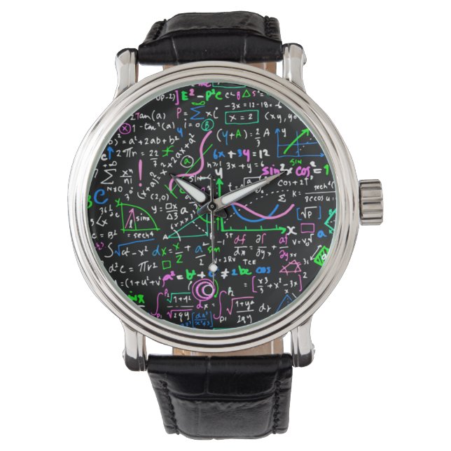 Mathematik-Bildung Armbanduhr (Vorderseite)
