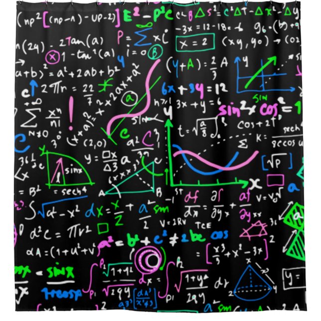 Mathematik-Bildung Duschvorhang (Vorderseite)