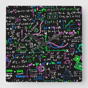 Mathematik-Bildung Quadratische Wanduhr