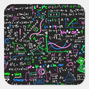 Mathematik-Bildung Quadratischer Aufkleber